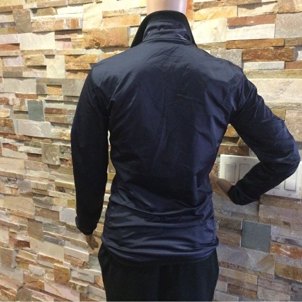 HERMES SELLIER Navy Nylon and Fleece Lined Light Zip Jacket - Picture 4 of 12